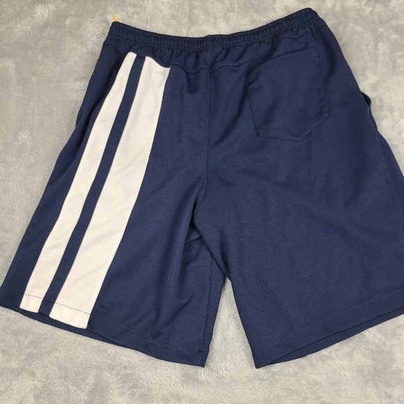 Vintage Nike‎ Shorts Men Size Xl Blue Drawstrings  Basketball Swoosh Oversize - Picture 9 of 10